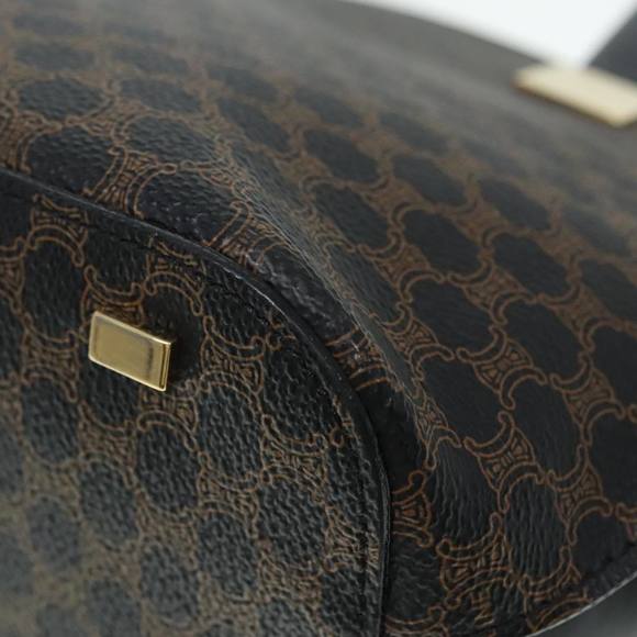 CELINE Macadam Canvas Hand Bag PVC Black Auth 90827 - Picture 16 of 16